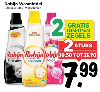 Aanbiedingen Robijn wasmiddel - Robijn - Geldig van 26/03/2017 tot 01/04/2017 bij Vomar
