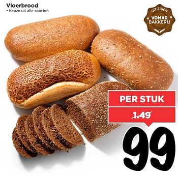 Aanbiedingen Vloerbrood - Huismerk Vomar - Geldig van 26/03/2017 tot 01/04/2017 bij Vomar