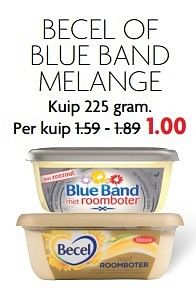 Aanbiedingen Becel of blue band melange - Blue Band - Geldig van 26/03/2017 tot 01/04/2017 bij Deka Markt