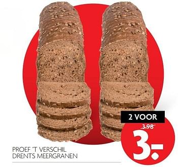 Aanbiedingen Proef `t verschil drents meergranen - Proef', t verschil - Geldig van 26/03/2017 tot 01/04/2017 bij Deka Markt