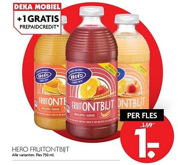 Aanbiedingen Hero fruitontbijt - Hero - Geldig van 26/03/2017 tot 01/04/2017 bij Deka Markt