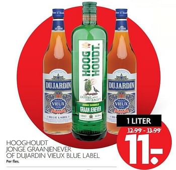 Aanbiedingen Hooghoudt jonge graanjenever of dujardin vieux blue label - Huismerk - Deka Markt - Geldig van 26/03/2017 tot 01/04/2017 bij Deka Markt