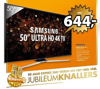 Aanbiedingen Samsung ultra hd 4k tv ue50ku6020 - Samsung - Geldig van 27/03/2017 tot 02/04/2017 bij Expert