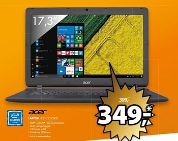 Aanbiedingen Acer laptop es1-732-c8e0 - Acer - Geldig van 27/03/2017 tot 02/04/2017 bij Expert