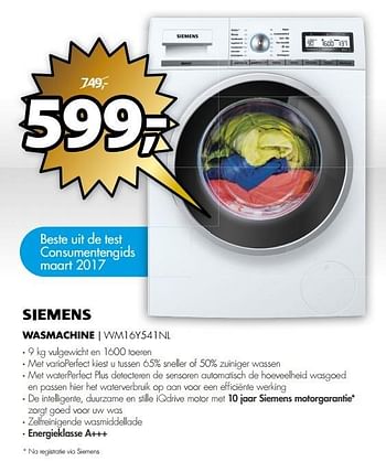 Siemens Siemens wasmachine wm16y541nl Promotie bij Expert