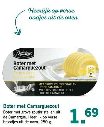 Aanbiedingen Boter met camarguezout - Delicieux - Geldig van 27/03/2017 tot 01/04/2017 bij Lidl