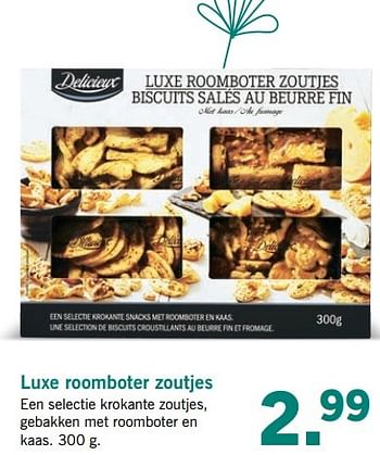 Aanbiedingen Luxe roomboter zoutjes - Delicieux - Geldig van 27/03/2017 tot 01/04/2017 bij Lidl