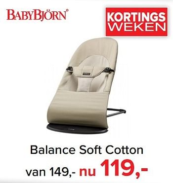 Aanbiedingen Balance soft cotton - BabyBjorn - Geldig van 06/03/2017 tot 02/04/2017 bij Baby-Dump