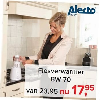 Aanbiedingen Flesverwarmer - Alecto - Geldig van 06/03/2017 tot 02/04/2017 bij Baby-Dump