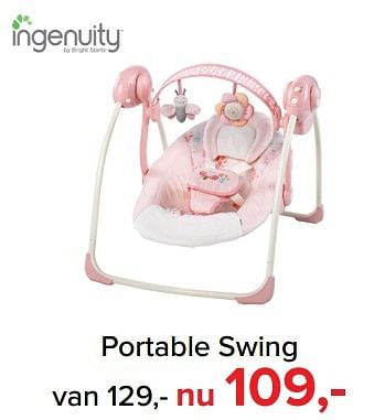 Aanbiedingen Portable swing - Ingenuity - Geldig van 06/03/2017 tot 02/04/2017 bij Baby-Dump