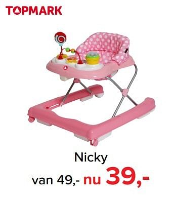Aanbiedingen Nicky - Topmark - Geldig van 06/03/2017 tot 02/04/2017 bij Baby-Dump
