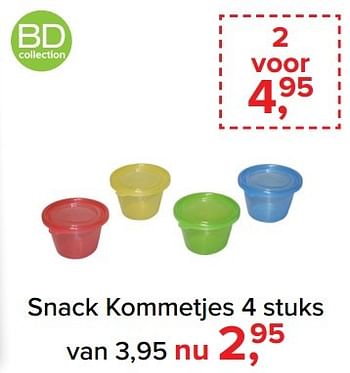 Aanbiedingen Snack kommetjes - BD Collection - Geldig van 06/03/2017 tot 02/04/2017 bij Baby-Dump