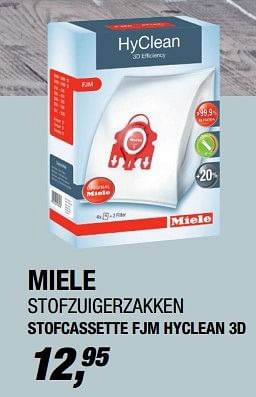 Aanbiedingen Miele stofzuigerzakken stofcassette fjm hyclean 3d - Miele - Geldig van 20/03/2017 tot 02/04/2017 bij Electro World
