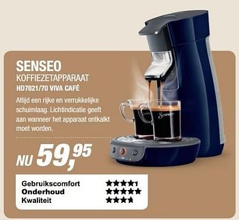 Aanbiedingen Senseo koffiezetapparaat hd7821-70 viva café - Philips - Geldig van 20/03/2017 tot 02/04/2017 bij Electro World