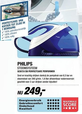 Aanbiedingen Philips stoomsysteem gc8731-20 perfectcare performer - Philips - Geldig van 20/03/2017 tot 02/04/2017 bij Electro World