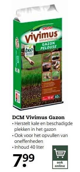 Aanbiedingen Dcm vivimus gazon - DCM - Geldig van 20/03/2017 tot 02/04/2017 bij Boerenbond