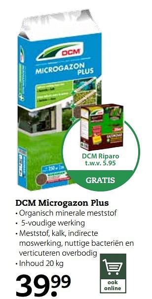 Aanbiedingen Dcm microgazon plus - DCM - Geldig van 20/03/2017 tot 02/04/2017 bij Boerenbond