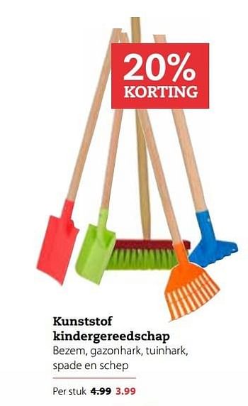 Aanbiedingen Kunststof kindergereedschap - Huismerk- Boerenbond - Geldig van 20/03/2017 tot 02/04/2017 bij Boerenbond