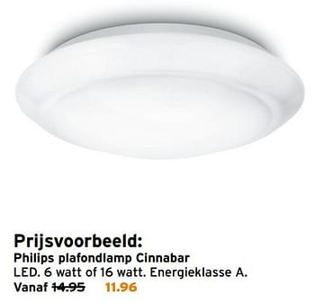 Aanbiedingen Philips plafondlamp cinnabar - Philips - Geldig van 27/03/2017 tot 02/04/2017 bij Gamma