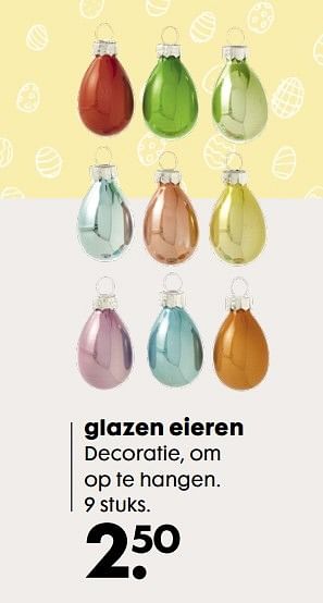 Aanbiedingen Glazen eieren - Huismerk - Hema - Geldig van 20/03/2017 tot 17/04/2017 bij Hema