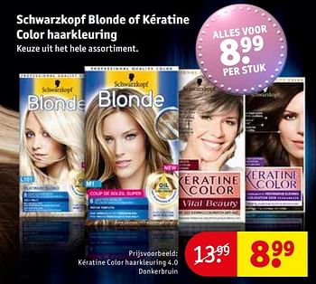 Aanbiedingen Schwarzkopf blonde of kératine color haarkleuring - Schwartzkopf - Geldig van 28/03/2017 tot 09/04/2017 bij Kruidvat