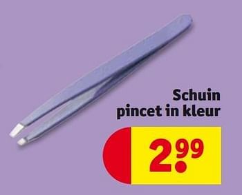Aanbiedingen Schuin pincet in kleur - Huismerk - Kruidvat - Geldig van 28/03/2017 tot 09/04/2017 bij Kruidvat