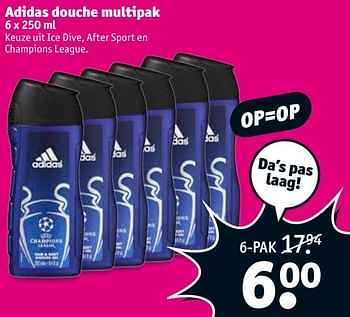 Aanbiedingen Adidas douche multipak - Adidas - Geldig van 28/03/2017 tot 09/04/2017 bij Kruidvat