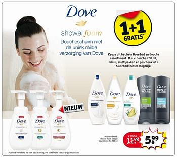 Aanbiedingen Shower foam deeply - Dove - Geldig van 28/03/2017 tot 09/04/2017 bij Kruidvat
