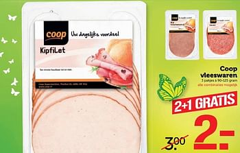 Aanbiedingen Coop vleeswaren - Huismerk - Coop - Geldig van 27/03/2017 tot 02/04/2017 bij Coop