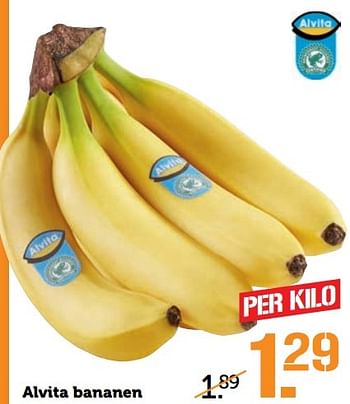 Aanbiedingen Alvita bananen - Alvita - Geldig van 27/03/2017 tot 02/04/2017 bij Coop