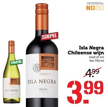 Aanbiedingen Isla negra chileense wijn - Witte wijnen - Geldig van 27/03/2017 tot 02/04/2017 bij Coop