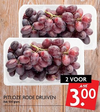 Aanbiedingen Pitloze rode druiven - Huismerk - Deka Markt - Geldig van 30/03/2017 tot 02/04/2017 bij Deka Markt
