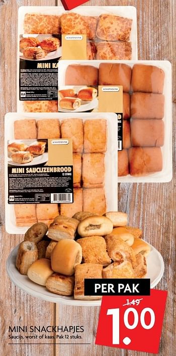 Aanbiedingen Mini snackhapjes - Huismerk - Deka Markt - Geldig van 30/03/2017 tot 02/04/2017 bij Deka Markt