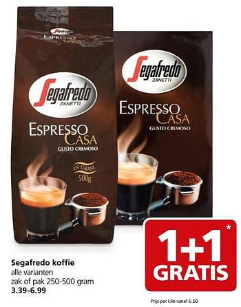 Aanbiedingen Segafredo koffie - Segafredo - Geldig van 27/03/2017 tot 02/04/2017 bij Jan Linders