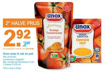 Aanbiedingen Unox soep in zak en pak - Unox - Geldig van 27/03/2017 tot 02/04/2017 bij Albert Heijn