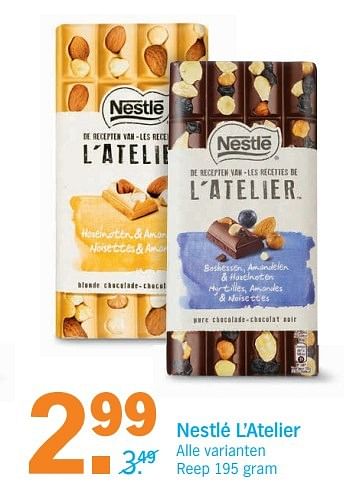 Aanbiedingen Nestlé l`atelier - Nestlé - Geldig van 27/03/2017 tot 02/04/2017 bij Albert Heijn