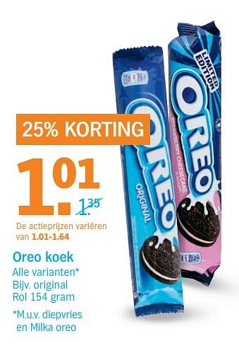 Aanbiedingen Oreo koek - Oreo - Geldig van 27/03/2017 tot 02/04/2017 bij Albert Heijn