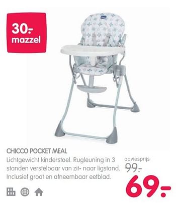 Aanbiedingen Chicco pocket meal - Chicco - Geldig van 28/03/2017 tot 02/04/2017 bij Prenatal