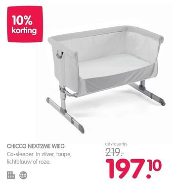 Aanbiedingen Chicco next2me wieg - Chicco - Geldig van 28/03/2017 tot 02/04/2017 bij Prenatal
