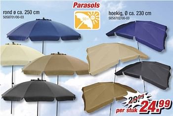 Aanbiedingen Parasols - Huismerk - Poco - Geldig van 27/03/2017 tot 02/04/2017 bij Poco