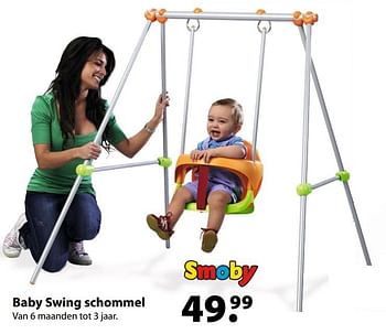 Aanbiedingen Baby swing schommel - Smoby - Geldig van 27/03/2017 tot 20/04/2017 bij Multi Bazar