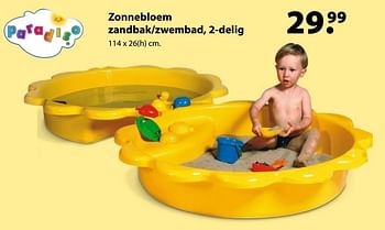 Aanbiedingen Zonnebloem zandbak-zwembad, 2-delig - Paradiso - Geldig van 27/03/2017 tot 20/04/2017 bij Multi Bazar
