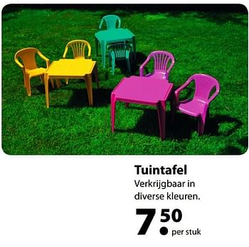 Aanbiedingen Tuintafel - Huismerk - Multi Bazar - Geldig van 27/03/2017 tot 20/04/2017 bij Multi Bazar
