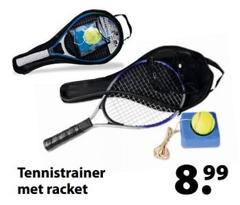 Aanbiedingen Tennistrainer met racket - Huismerk - Multi Bazar - Geldig van 27/03/2017 tot 20/04/2017 bij Multi Bazar