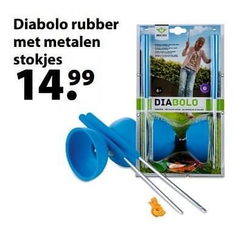 Aanbiedingen Diabolo rubber met metalen stokjes - Huismerk - Multi Bazar - Geldig van 27/03/2017 tot 20/04/2017 bij Multi Bazar