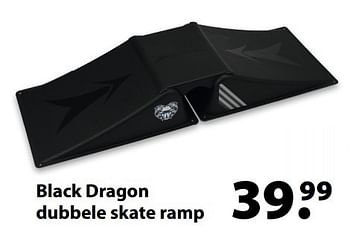 Aanbiedingen Black dragon dubbele skate ramp - Huismerk - Multi Bazar - Geldig van 27/03/2017 tot 20/04/2017 bij Multi Bazar