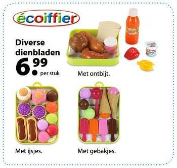 Aanbiedingen Diverse dienbladen met ijsjes - Ecoiffier - Geldig van 27/03/2017 tot 20/04/2017 bij Multi Bazar