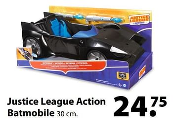 Aanbiedingen Justice league action batmobile - Justice League - Geldig van 27/03/2017 tot 20/04/2017 bij Multi Bazar