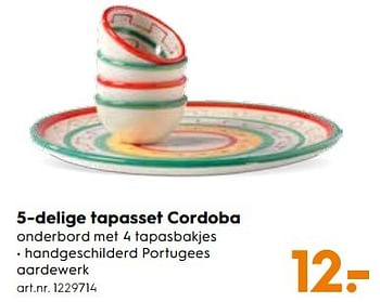Aanbiedingen Delige tapasset cordoba - Huismerk - Blokker - Geldig van 25/03/2017 tot 05/04/2017 bij Blokker