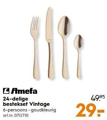 Aanbiedingen 24 delige bestekset vintage - Amefa - Geldig van 25/03/2017 tot 05/04/2017 bij Blokker